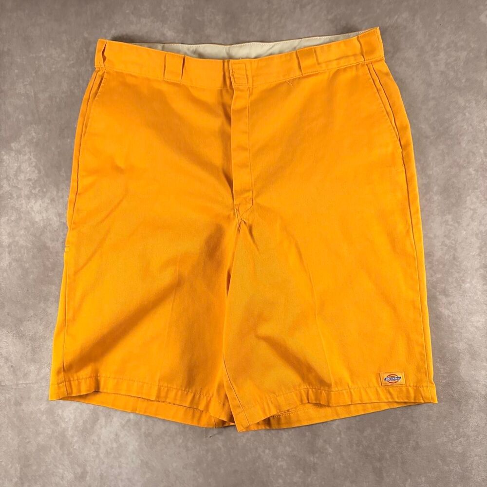vintage dickies baggy yellow workwear shorts